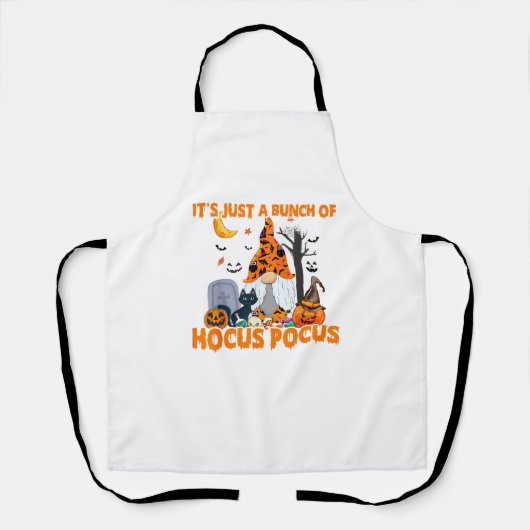 Bunch van Hocus Pocus Pumpkin Gnome Bats Cat Schort (Voorkant)