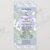 Bunch van Paarse en witte pansies bruiloft program Programmakaart (Voorkant / Achterkant)