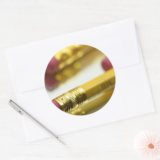 Bunch van penstaarten ronde sticker (Envelop)