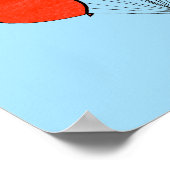 Bunch van regenbooggekleurde ballonnen op lichtbla poster (Hoek)