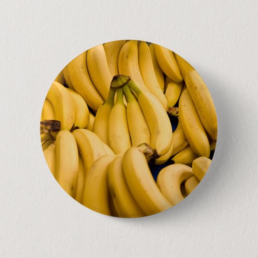 Bunch van rijpe bananen ronde button 5,7 cm (Voorkant)