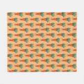 Bunch van Sinaasappel vegetable Veggie Garden Fleece Deken (Voorkant (Horizontaal))