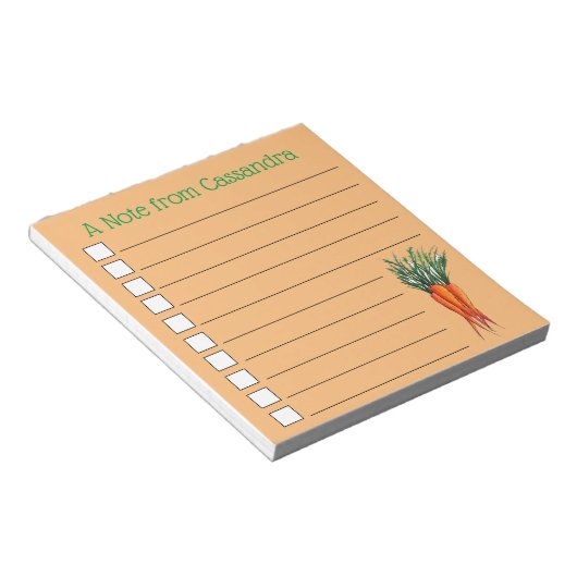 Bunch van Sinaasappel vegetable Veggie Garden Notitieblok (Schuin)