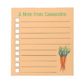 Bunch van Sinaasappel vegetable Veggie Garden Notitieblok (Voorkant)