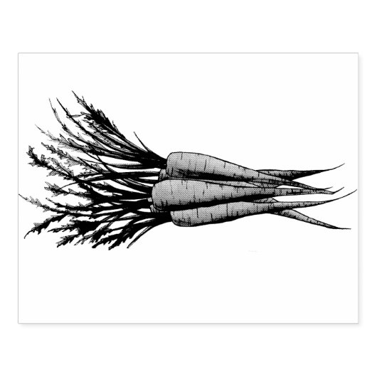 Bunch van Sinaasappel vegetable Veggie Garden Rubberstempel (Afrduk)