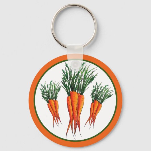 Bunch van Sinaasappel vegetable Veggie Garden Sleutelhanger (Voorkant)