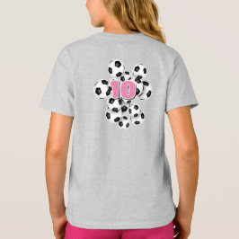 Bunch van voetballen atleet naam t-shirt