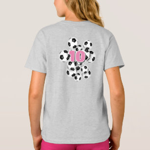 Bunch van voetballen atleet naam t-shirt