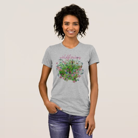 Bunch Wildflowers Gray shirt (Voorkant volledig)