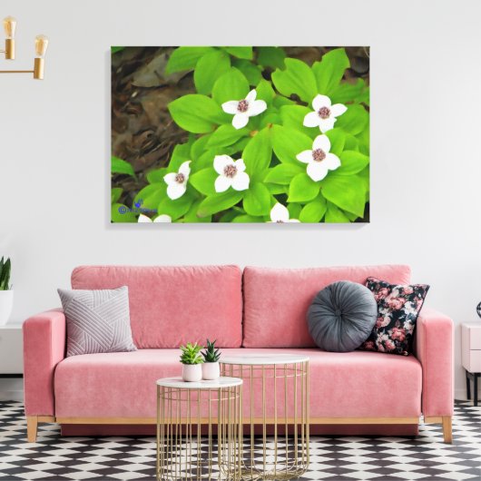 Bunchberry Canvas Afdruk (Insitu (Woonkamer))