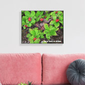 Bunchberry met bessen canvas afdruk (Insitu (Woonkamer))