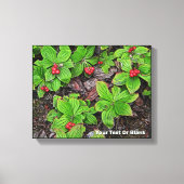 Bunchberry met bessen canvas afdruk (Voorkant)