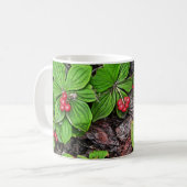 Bunchberry met bessen koffiemok (Voorkant links)