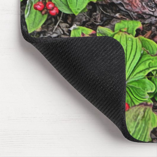 Bunchberry met bessen muismat (Hoek)