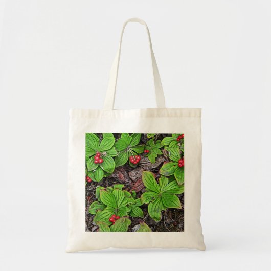 Bunchberry met bessen tote bag (Voorkant)