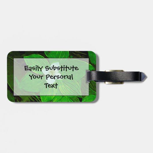 Bunchberry White Wildflower Bagagelabel (Achterkant horizontaal)