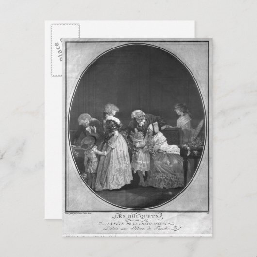 Bunches bloemen of beroemde grootmoeder briefkaart (Voorkant / Achterkant)