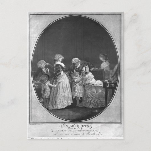 Bunches bloemen of beroemde grootmoeder briefkaart (Voorkant)