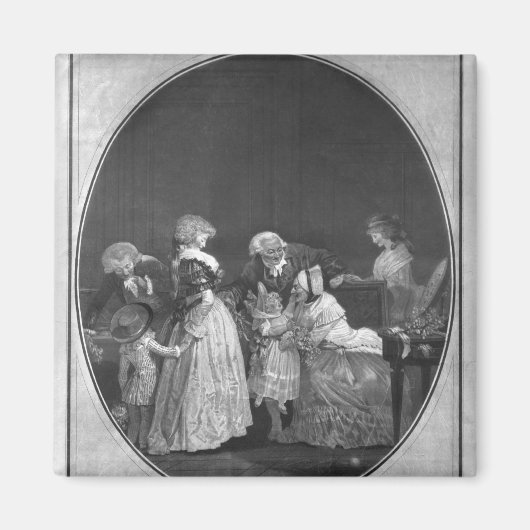 Bunches bloemen of beroemde grootmoeder magneet (Voorkant)