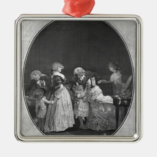 Bunches bloemen of beroemde grootmoeder metalen ornament (Voorkant)