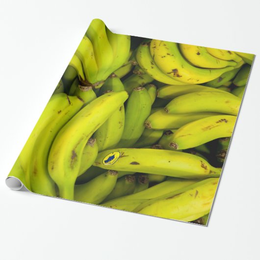 Bunches van groene bananen cadeaupapier (Uitgerold)