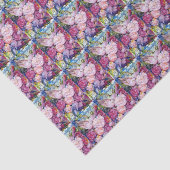 Bunches van roze bloemen en roze vogel tissuepapier (Detail)
