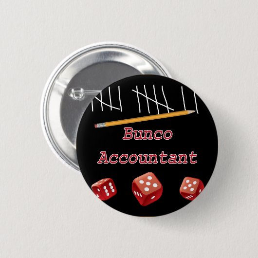 Bunco Accountant Ronde Button 5,7 Cm (Voorkant /achterkant)