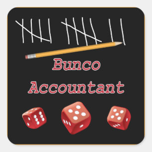 Bunco Accountant Vierkante Sticker
