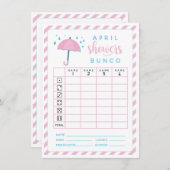 Bunco April Showers dubbelzijdig scorecard Kaart (Voorkant / Achterkant)