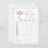 Bunco April Showers dubbelzijdig scorecard Kaart (Achterkant)