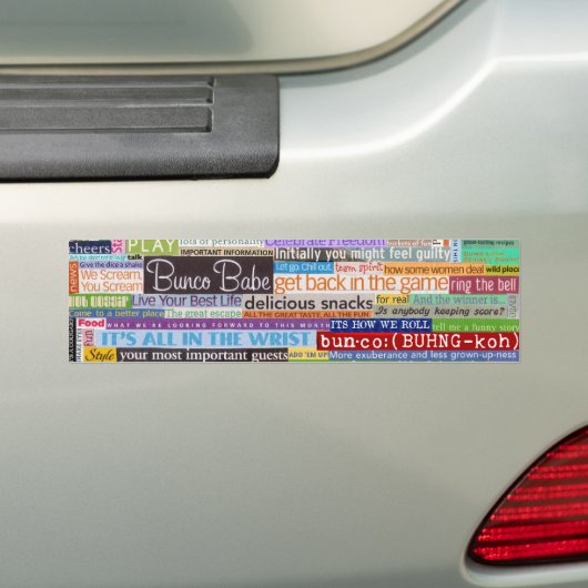 Bunco Babe Bumpersticker (Op auto)