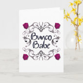 Bunco Babe met de Button van Wervelingen Kaart (Gele Bloem)