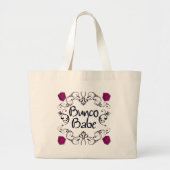 Bunco Babe met Swirls-Button Grote Tote Bag (Voorkant)