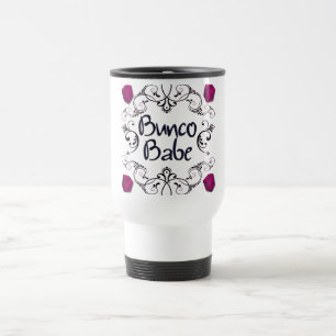 Bunco Babe met Swirls-Button Reisbeker