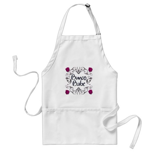 Bunco Babe met Swirls-Button Standaard Schort (Voorkant)
