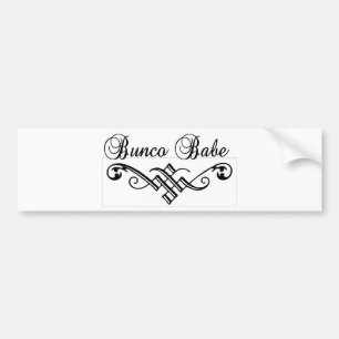 bunco babe met zwarte letters bumpersticker