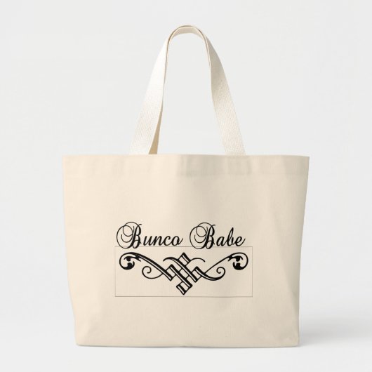bunco babe met zwarte letters grote tote bag (Voorkant)