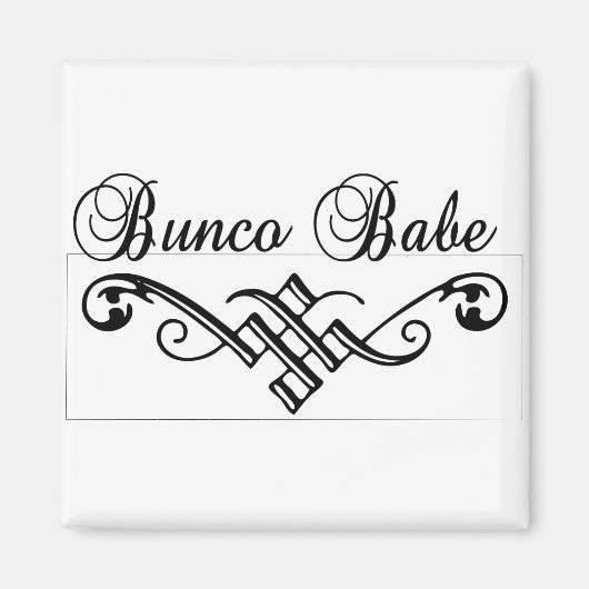 bunco babe met zwarte letters magneet (Voorkant)