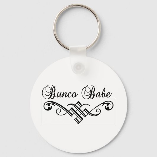 bunco babe met zwarte letters sleutelhanger (Voorkant)