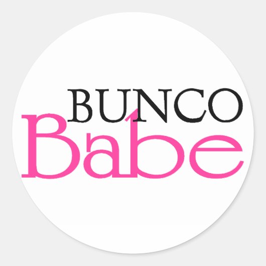 Bunco Babe Ronde Sticker (Voorkant)