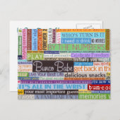 Bunco Babe Uitnodiging Briefkaart (Voorkant / Achterkant)