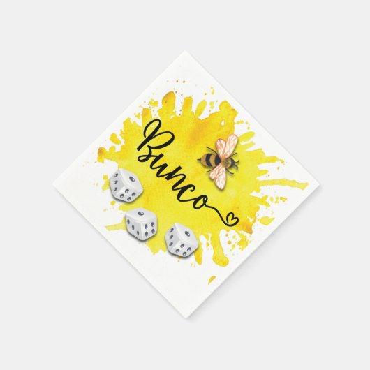 Bunco Bee Dice Party Servet (Hoek)