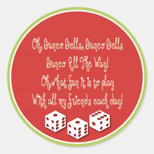 bunco bells , bunco bells ronde sticker (Voorkant)