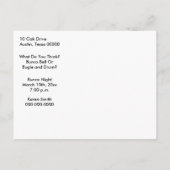 Bunco Bells is bestemd voor Sissies Bunco nodigt B Uitnodiging Briefkaart (Achterkant)