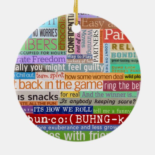 Bunco Best Keramisch Ornament (Achterkant)