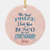 Bunco Beste prijs Keramisch Ornament (Voorkant)