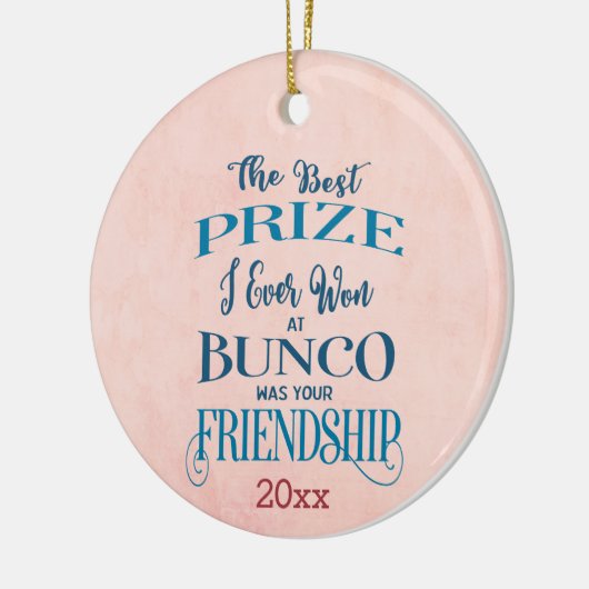 Bunco Beste prijs Keramisch Ornament (Links)