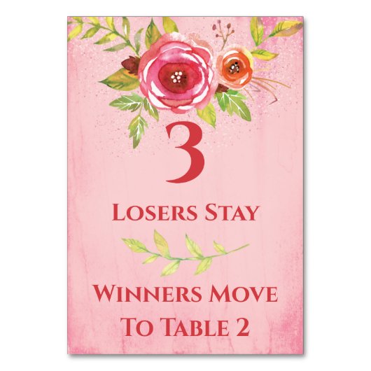 Bunco  Bloemen Tafel Kaart #3 (Voorkant)