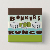 bunco bonkers vierkante button 5,1 cm (Voorkant)
