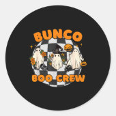 Bunco Boo Crew Bunco Halloween Dice  Ronde Sticker (Voorkant)